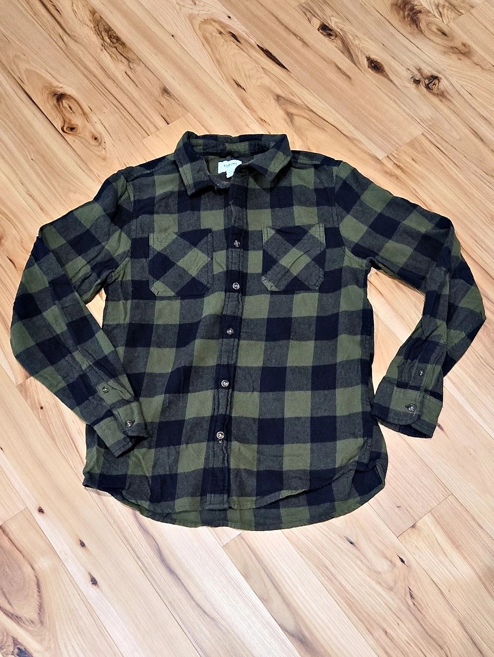 Sonoma Plaid Cotton Button Down Shirt Size XL Boys